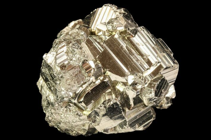 Gleaming Pyrite Crystal Cluster - Peru #107419